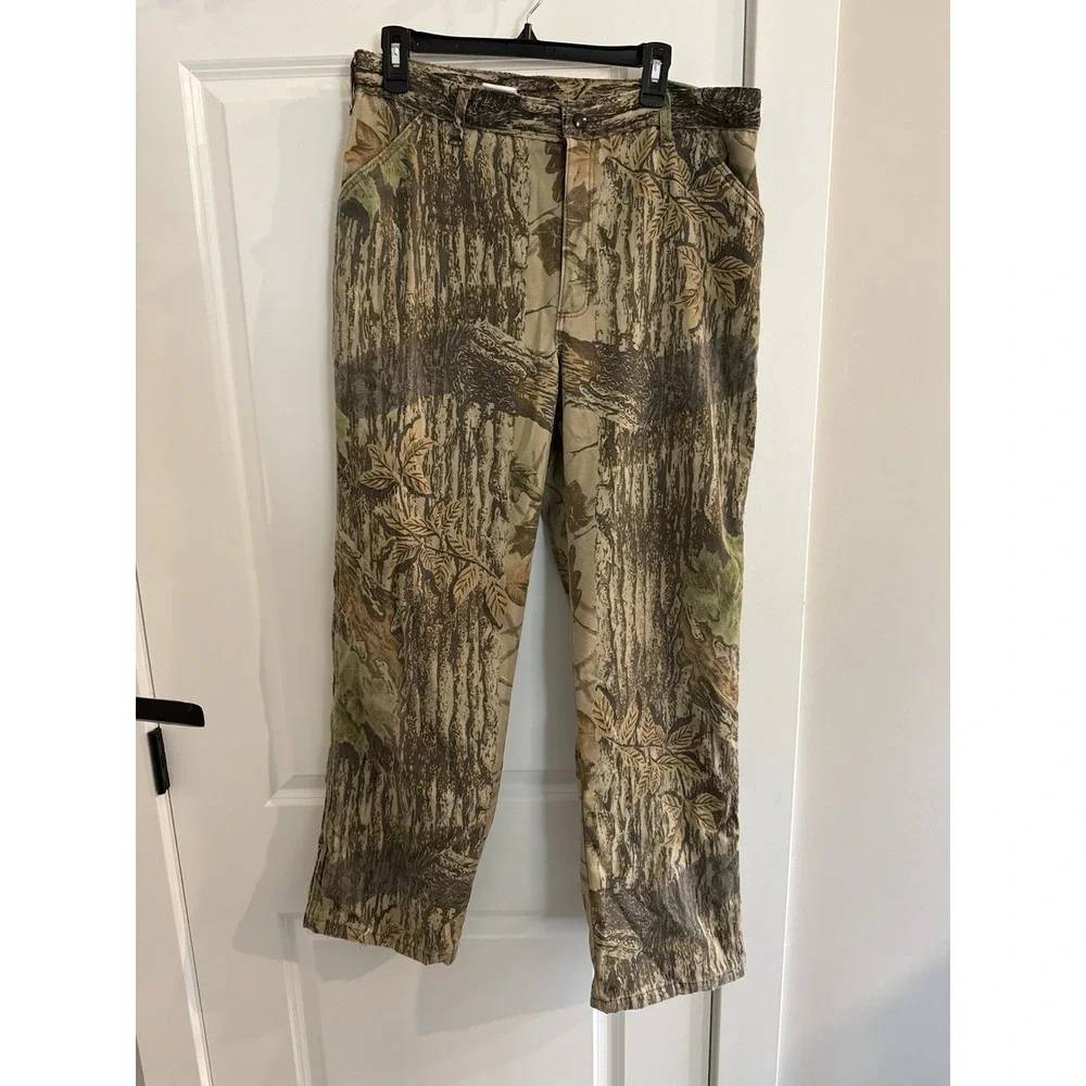 Vintage Duxbak Realtree Camo Insulated Hunting Pants USA Made Mens 36R